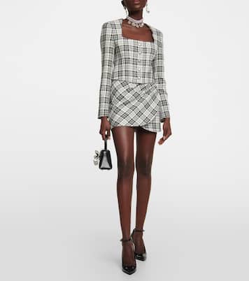 Plaid cropped wool jacket | Alessandra Rich