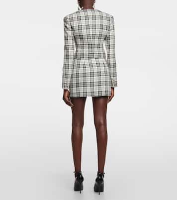 Plaid cropped wool jacket | Alessandra Rich