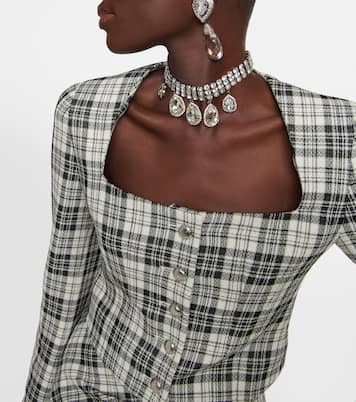 Plaid cropped wool jacket | Alessandra Rich