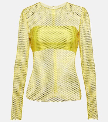 Crystal-embellished mesh top | Giuseppe di Morabito