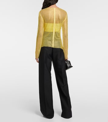 Crystal-embellished mesh top | Giuseppe di Morabito