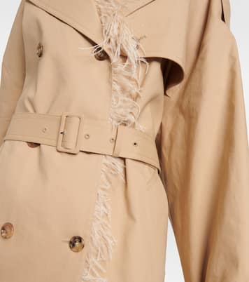 Trench in cotone con piume | Valentino