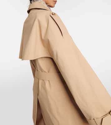 Trench in cotone con piume | Valentino