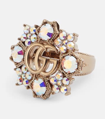 Ring Double G mit Kristallen | Gucci