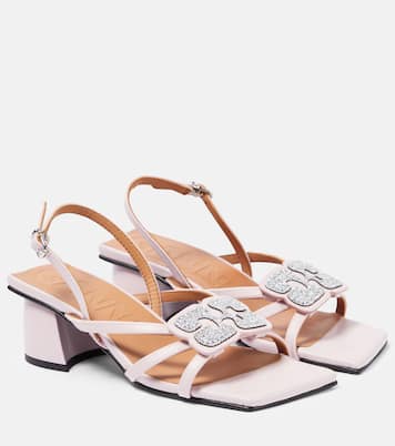 Verzierte Sandalen aus Lederimitat | Ganni