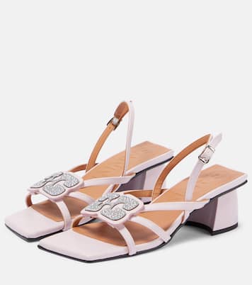 Verzierte Sandalen aus Lederimitat | Ganni