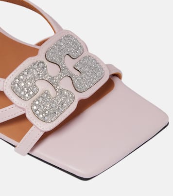 Verzierte Sandalen aus Lederimitat | Ganni