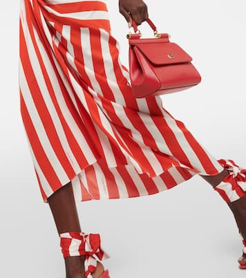 Abito lungo Portofino in misto seta a righe | Dolce&Gabbana