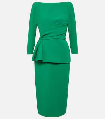 Draped crêpe midi dress | Safiyaa