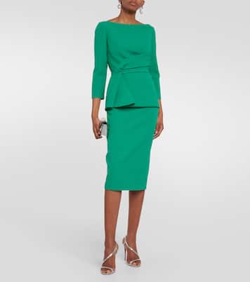 Draped crêpe midi dress | Safiyaa