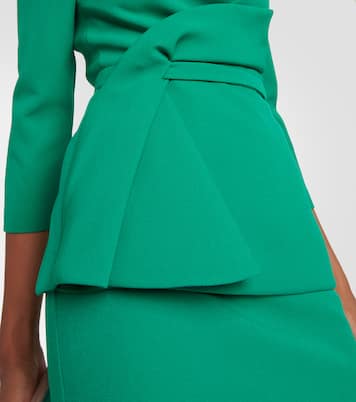 Draped crêpe midi dress | Safiyaa