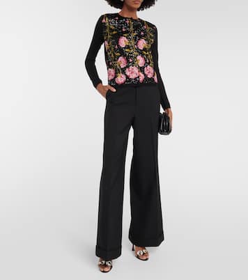Cardigan in seta e cashmere con paillettes | Giambattista Valli