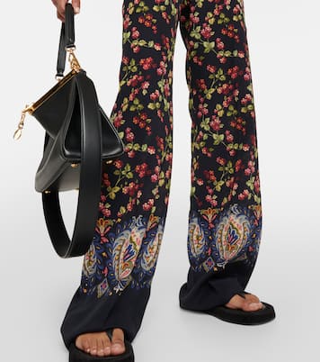 Printed high-rise silk pants | Etro