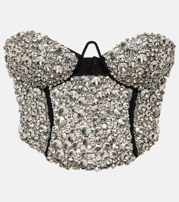 Bustier-Top mit Kristallen | Area