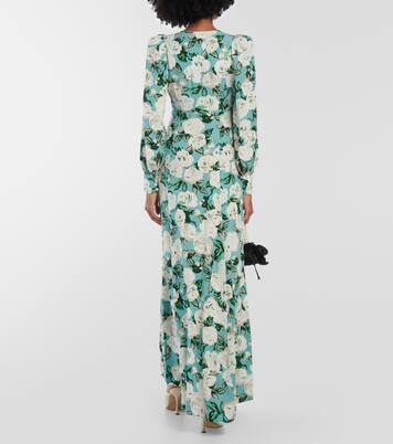 Floral pleated maxi dress  | Rotate