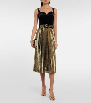 Josie velvet bustier midi dress | Rebecca Vallance