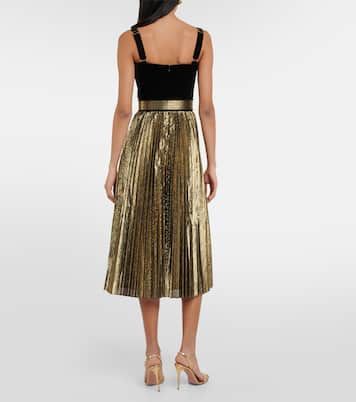 Josie velvet bustier midi dress | Rebecca Vallance