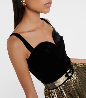 Josie velvet bustier midi dress | Rebecca Vallance