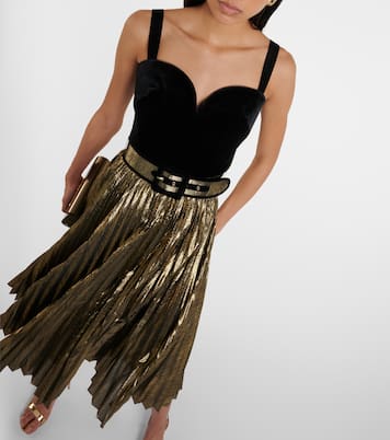 Josie velvet bustier midi dress | Rebecca Vallance