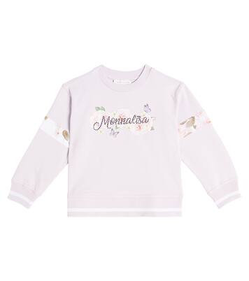Felpa in jersey di cotone con logo | Monnalisa