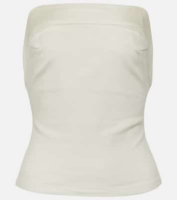 Crop top en denim sin tirantes | Entire Studios