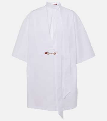 Abito corto Horsebit in popeline di cotone | Gucci