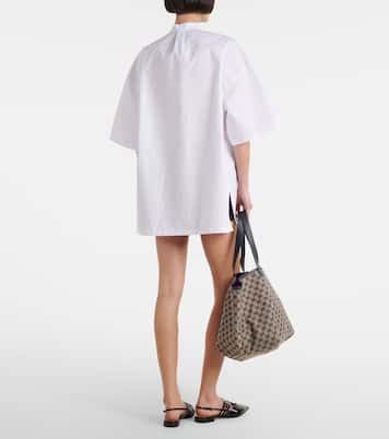 Abito corto Horsebit in popeline di cotone | Gucci
