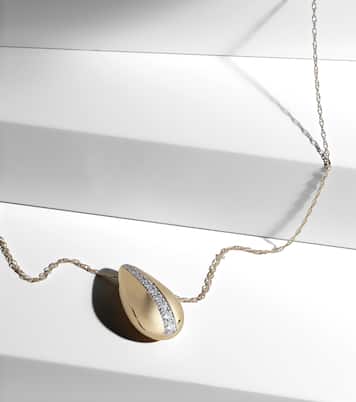 Collier Pistachio en or 14 ct et diamants | Stone and Strand