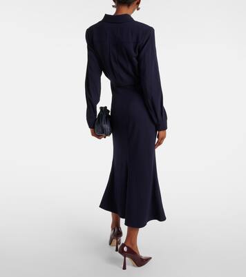 Robe midi en satin | Roland Mouret