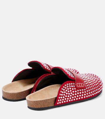 Slippers in pelle con cristalli | JW Anderson