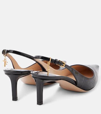 Angelina croc-effect leather slingback pumps | Tom Ford
