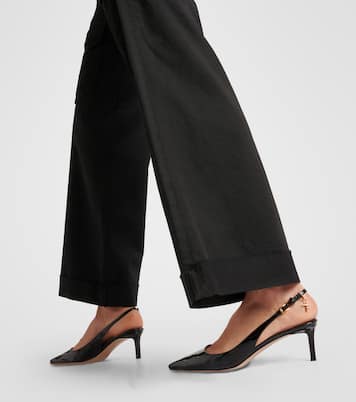 Angelina croc-effect leather slingback pumps | Tom Ford