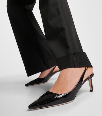 Angelina croc-effect leather slingback pumps | Tom Ford
