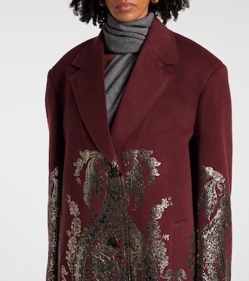 Embellished wool and cashmere  coat | Etro