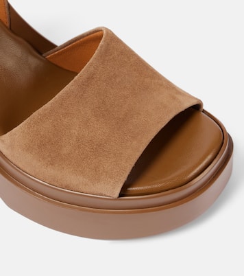 Plateausandalen Nelio aus Leder und Veloursleder | Clergerie