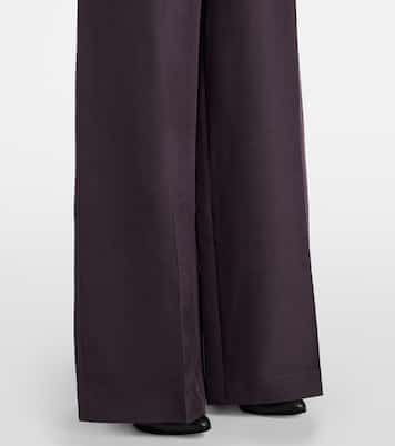 Pantalon ample Alana en laine et soie | Joseph
