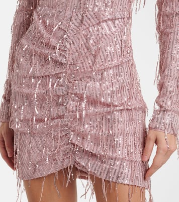 Vestido de cóctel de lurex® con flecos | Rotate