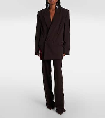 Blazer in crêpe di seta  | Saint Laurent