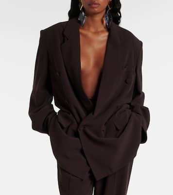 Blazer in crêpe di seta  | Saint Laurent
