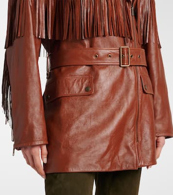 Giacca in pelle con frange | Chloé