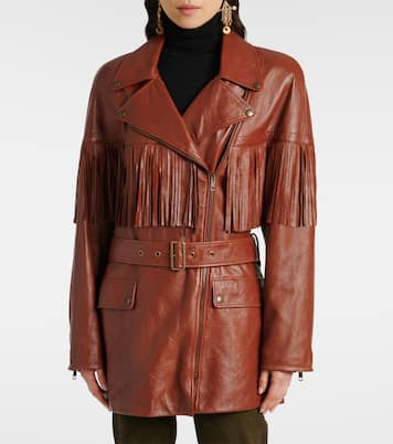 Giacca in pelle con frange | Chloé