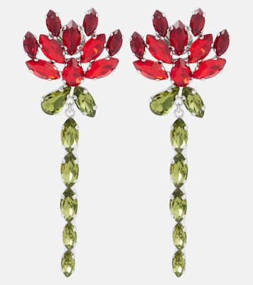 Orecchini pendenti con decorazioni floreali | Simone Rocha