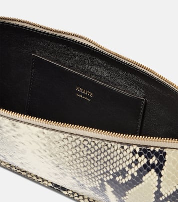 Lori snake-effect leather shoulder bag | Khaite