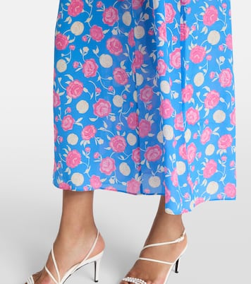 Carpi floral silk midi skirt | Rixo
