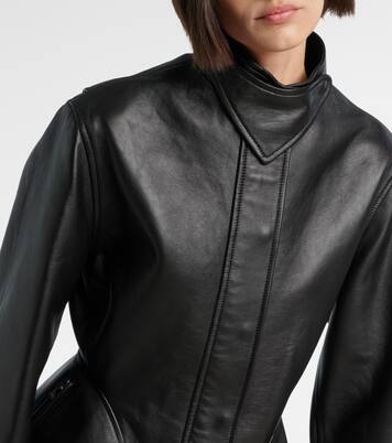 Peplum leather jacket | Alaïa