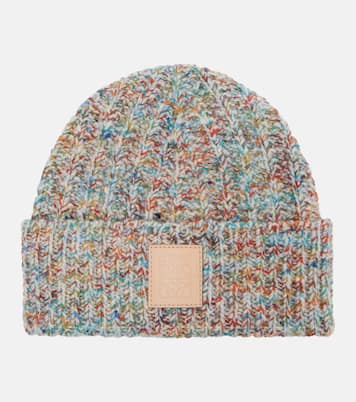 Bonnet en laine et cachemire mélangés à logo | Loewe