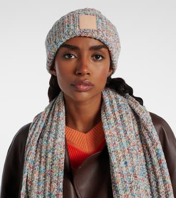 Bonnet en laine et cachemire mélangés à logo | Loewe