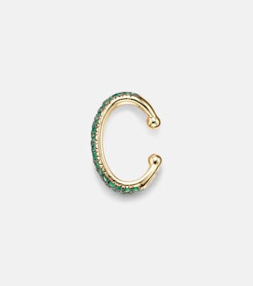 Ear cuff Jumbo de oro de 18 ct con esmeraldas | Shay Jewelry