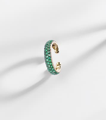 Ear cuff Jumbo de oro de 18 ct con esmeraldas | Shay Jewelry