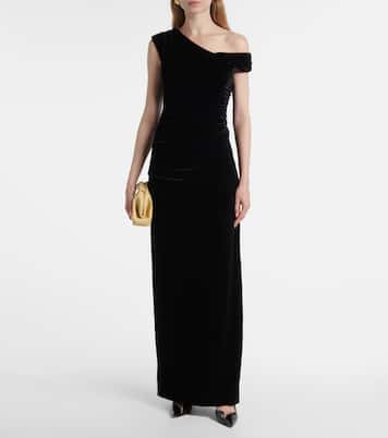 Vestido de fiesta Ettore de terciopelo fruncido | SIR